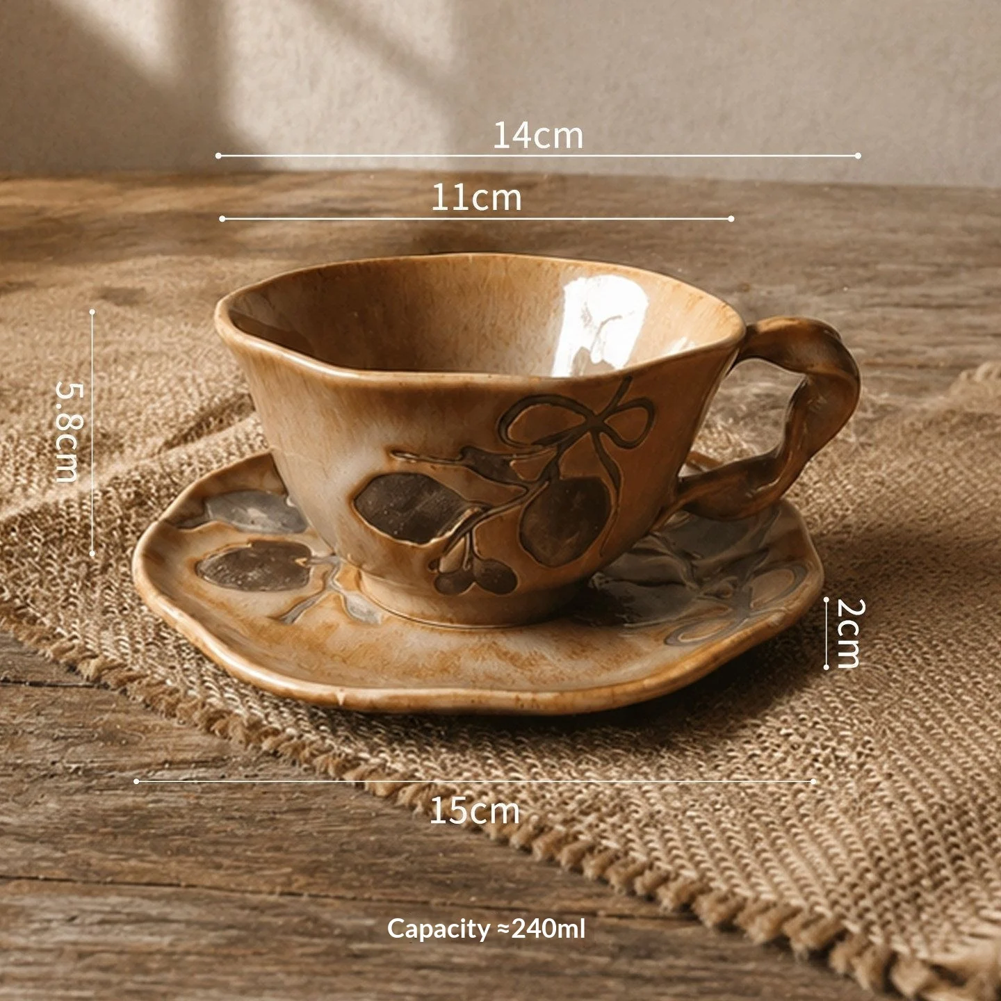 Ceramic Coffee Cup Set With Kiln Underglaze Colors — image 2
