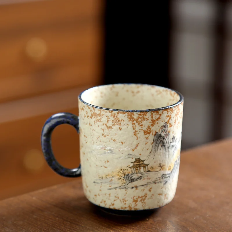 Ceramic Fire-rim Caramel-glazed Coffee Cup Water — image 7