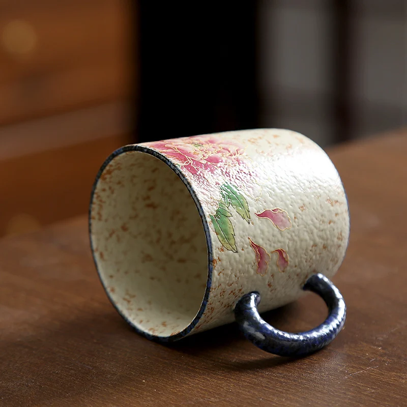 Ceramic Fire-rim Caramel-glazed Coffee Cup Water — image 4