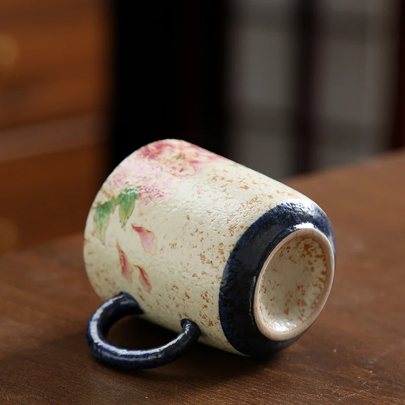 Ceramic Fire-rim Caramel-glazed Coffee Cup Water — image 2