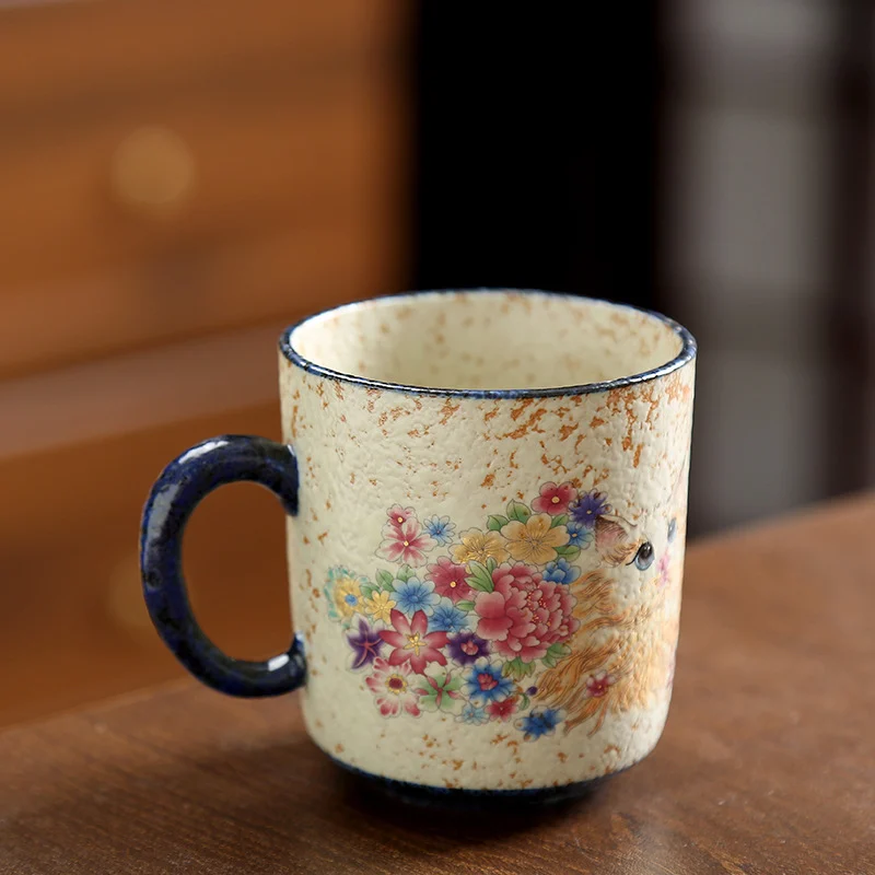 Ceramic Fire-rim Caramel-glazed Coffee Cup Water — image 9