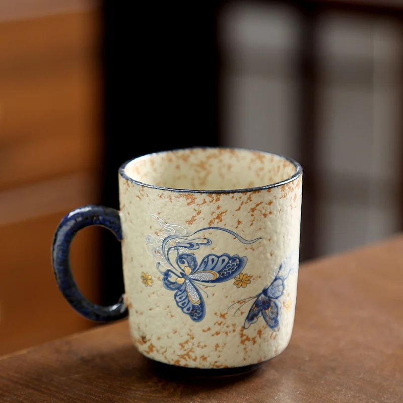 Ceramic Fire-rim Caramel-glazed Coffee Cup Water — image 6