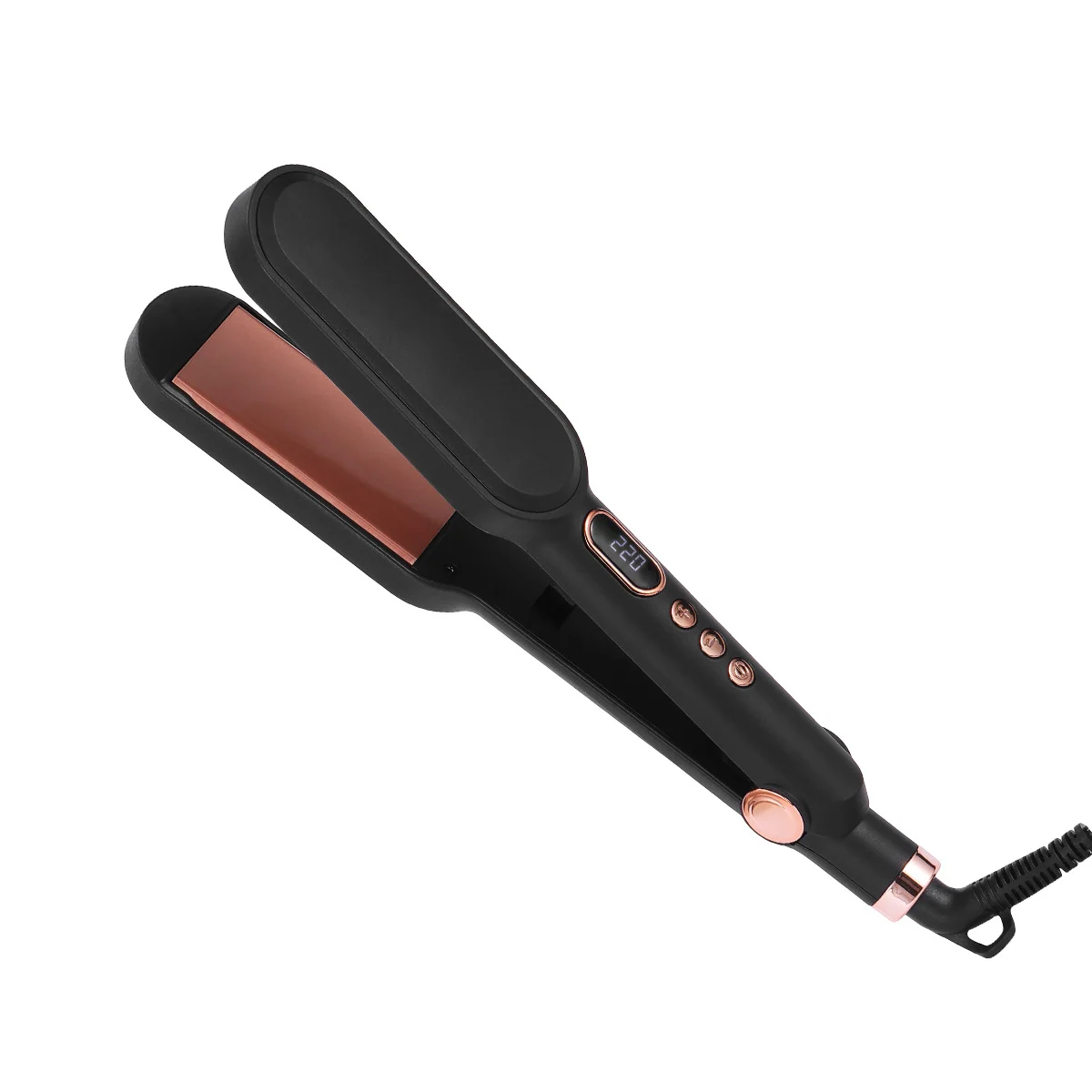 Ceramic-glazed Spray-painted Panel Multi-setting Temperature Straightening Hair Curler — image 4