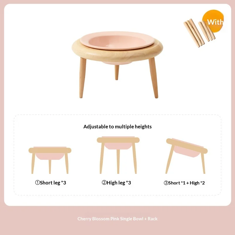 Ceramic Straw Hat Shaped Pet Cat Bowl With A Slanted Rim — variant image