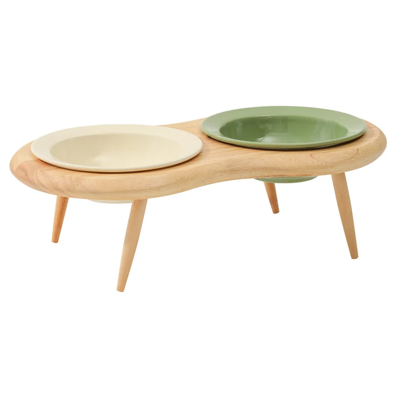Ceramic Straw Hat Shaped Pet Cat Bowl With A Slanted Rim — image 8