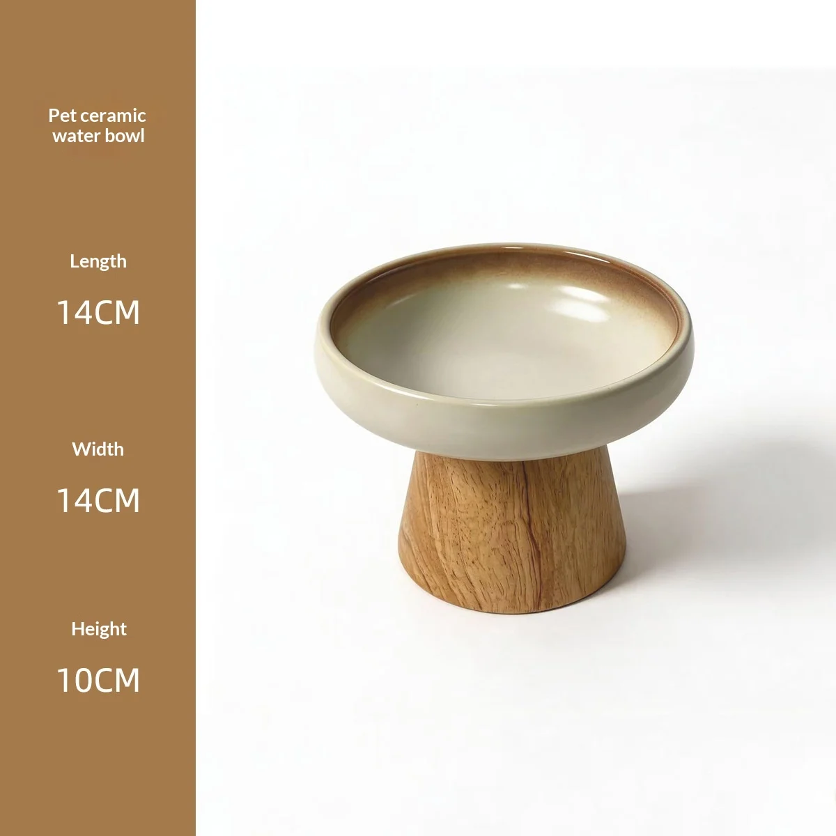 Ceramic Wide-mouth Cat Food Dish Dog Bowl — image 7