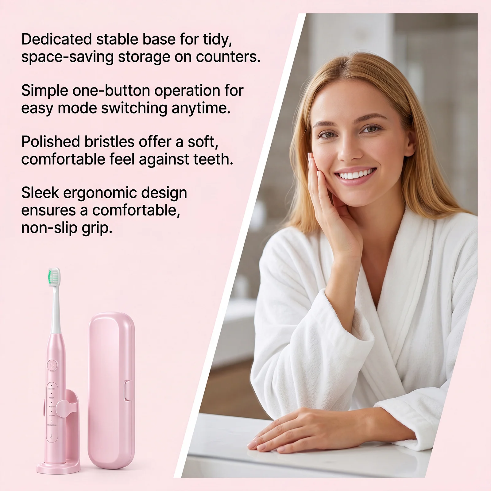 CH-926 Electric Toothbrush Black 2 Brush Heads — image 2