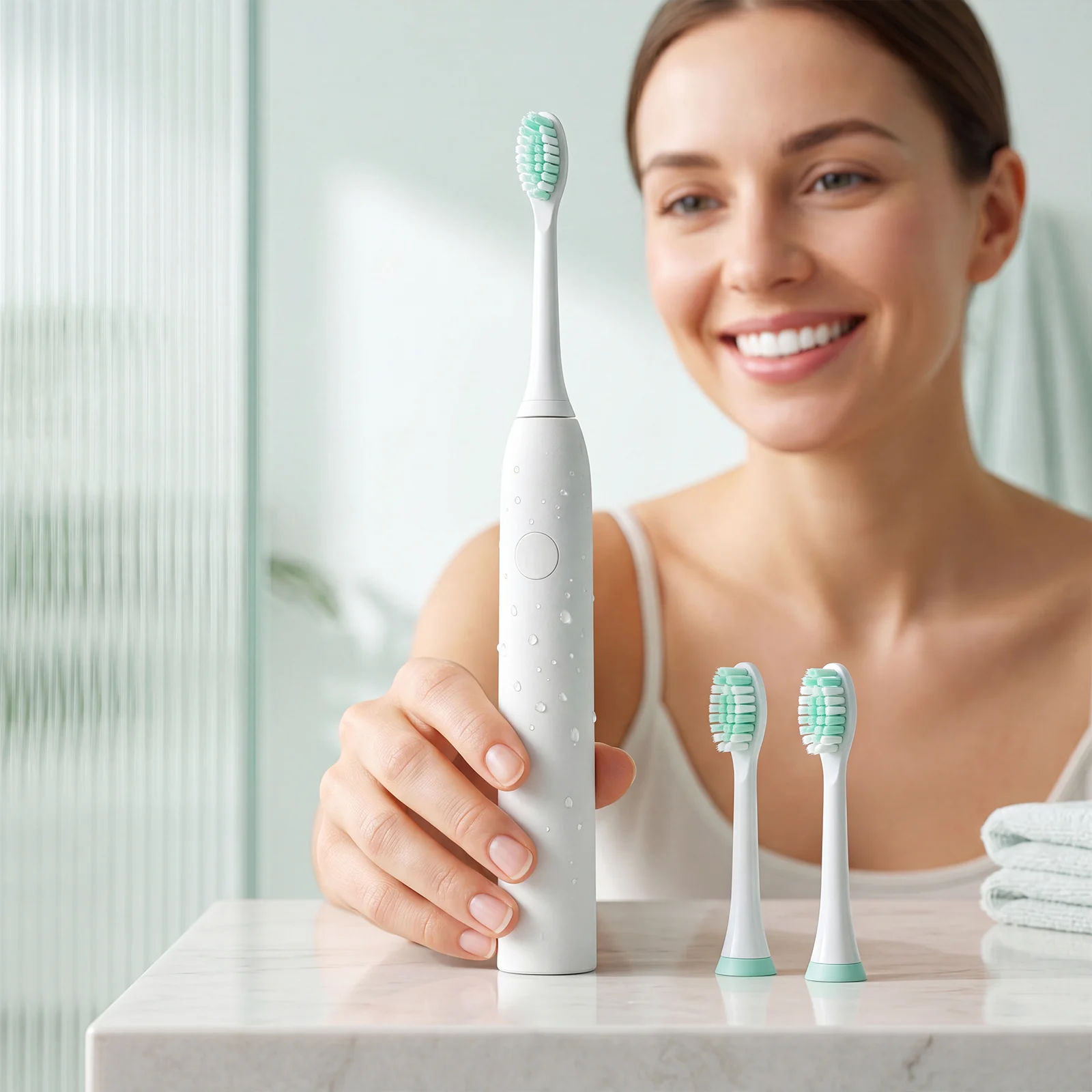 CH-926 Electric Toothbrush White 2 Brush Heads — image 2