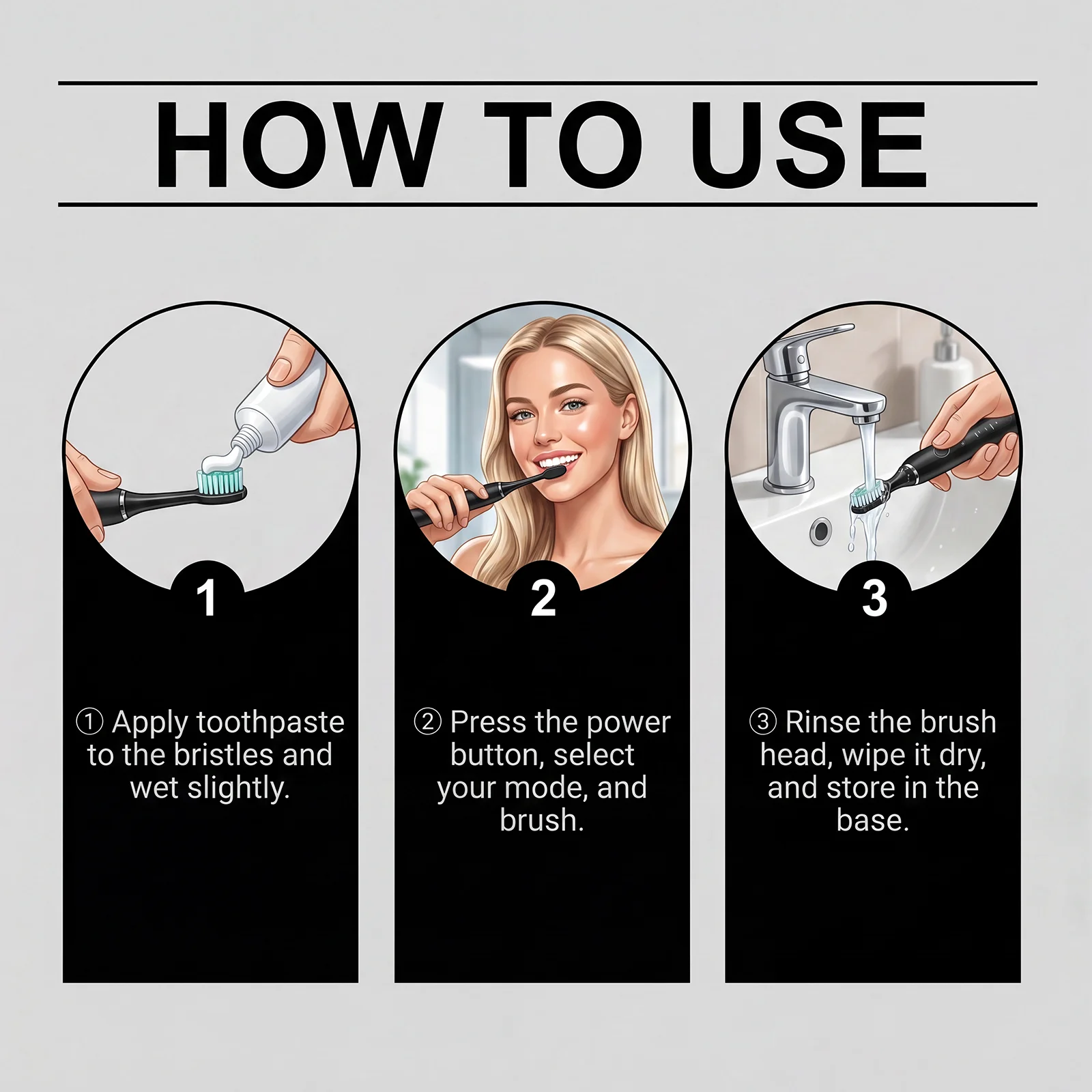 CH-926 Electric Toothbrush White 2 Brush Heads — image 8