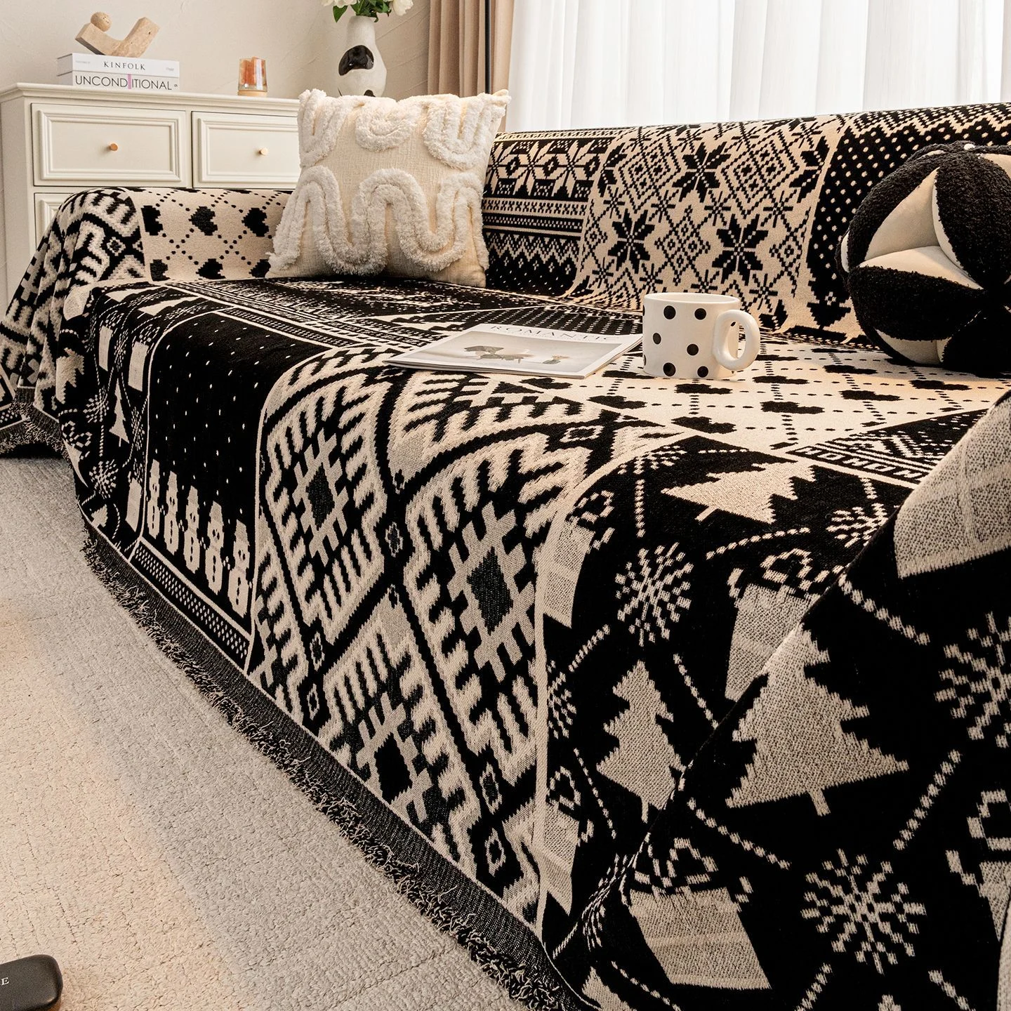 Chenille Sofa Cover All-season Universal Fit — image 5