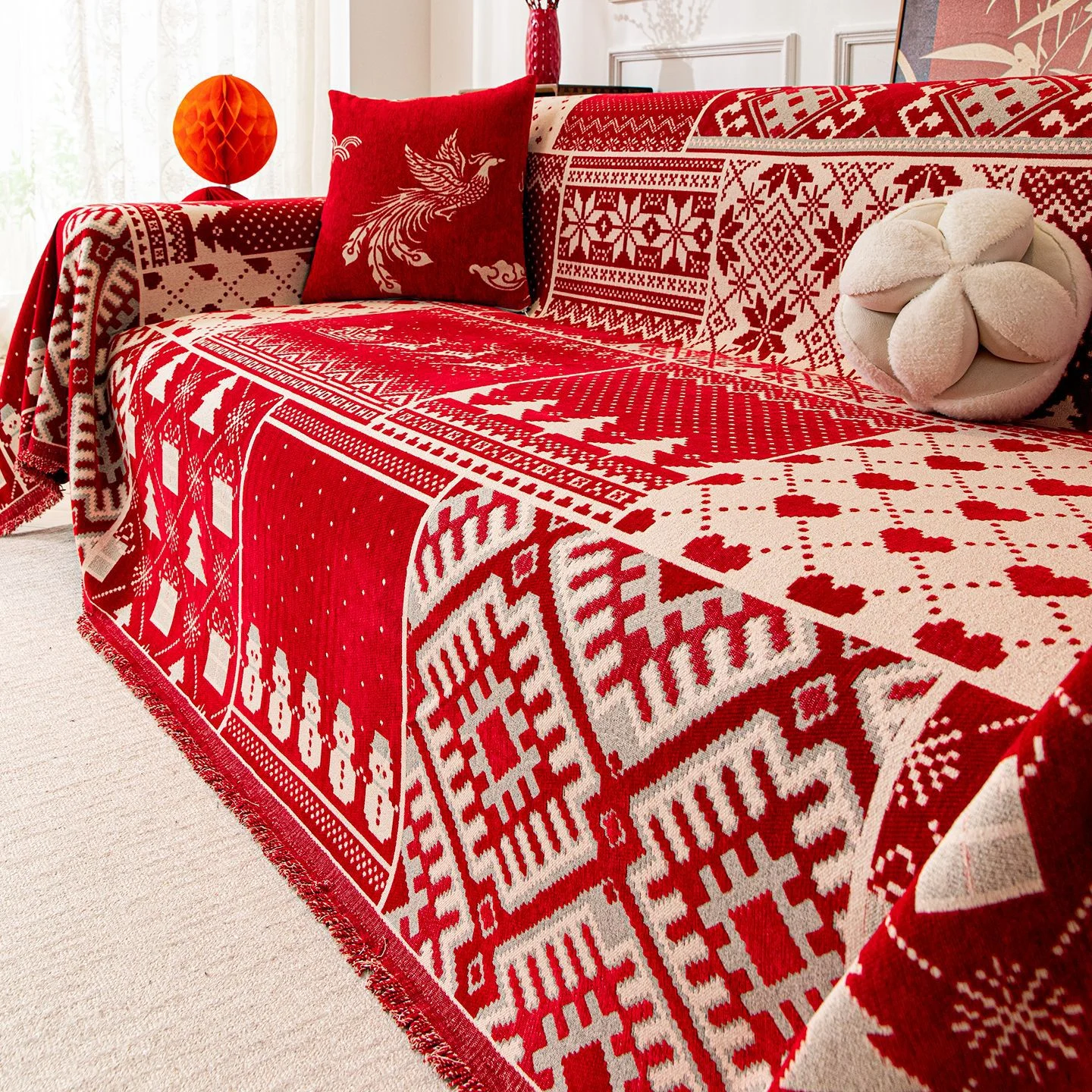 Chenille Sofa Cover All-season Universal Fit — image 3