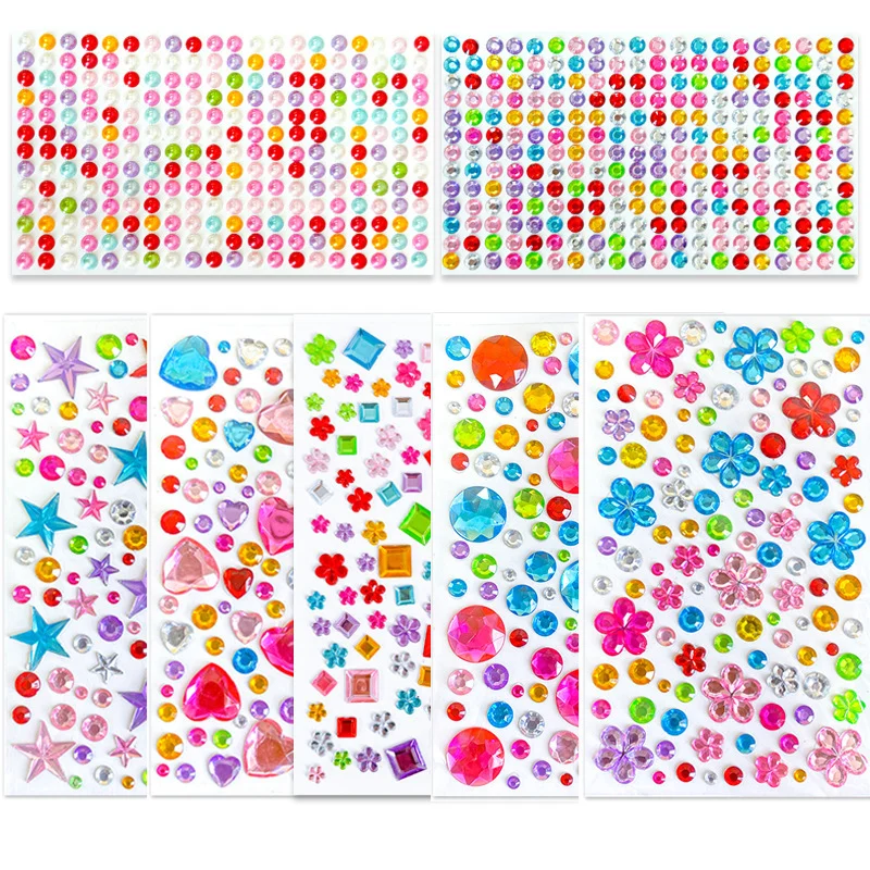 Children's Cartoon Princess 3D Heart-shaped Diamond Sticker — variant image