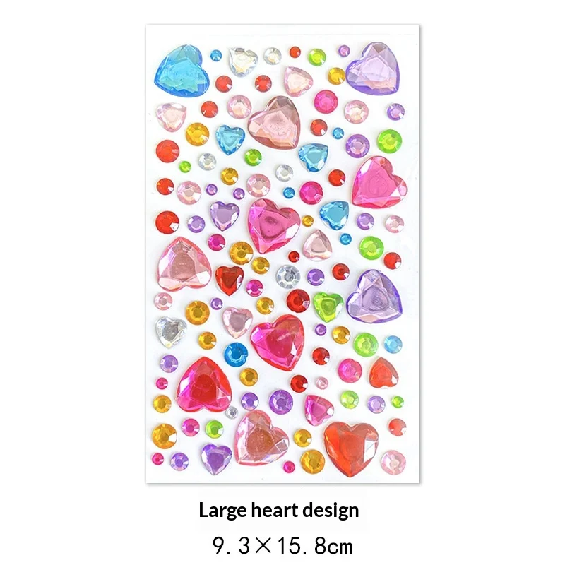 Children's Cartoon Princess 3D Heart-shaped Diamond Sticker — variant image