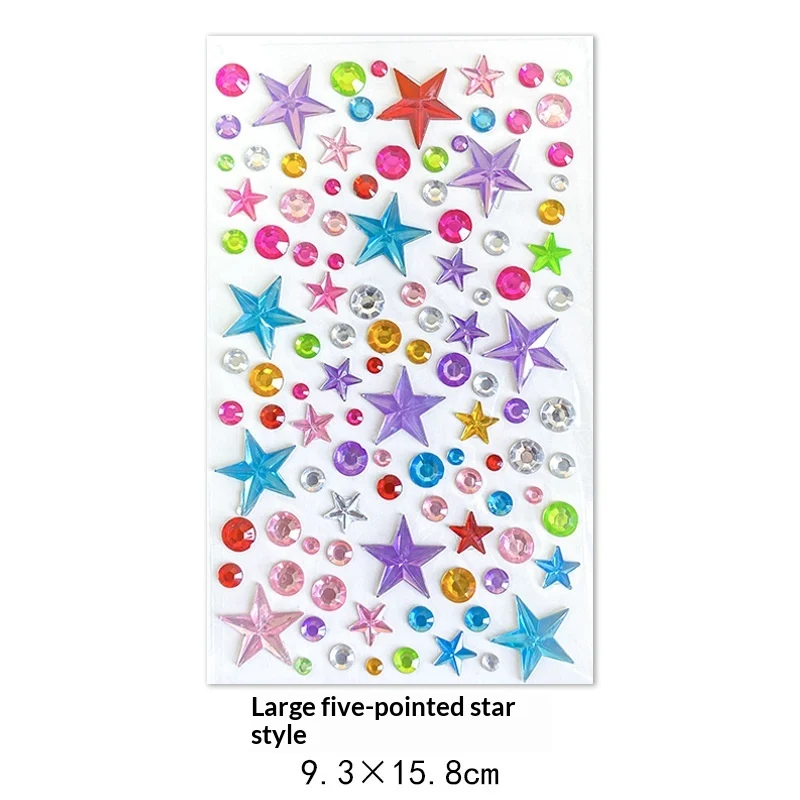 Children's Cartoon Princess 3D Heart-shaped Diamond Sticker — variant image
