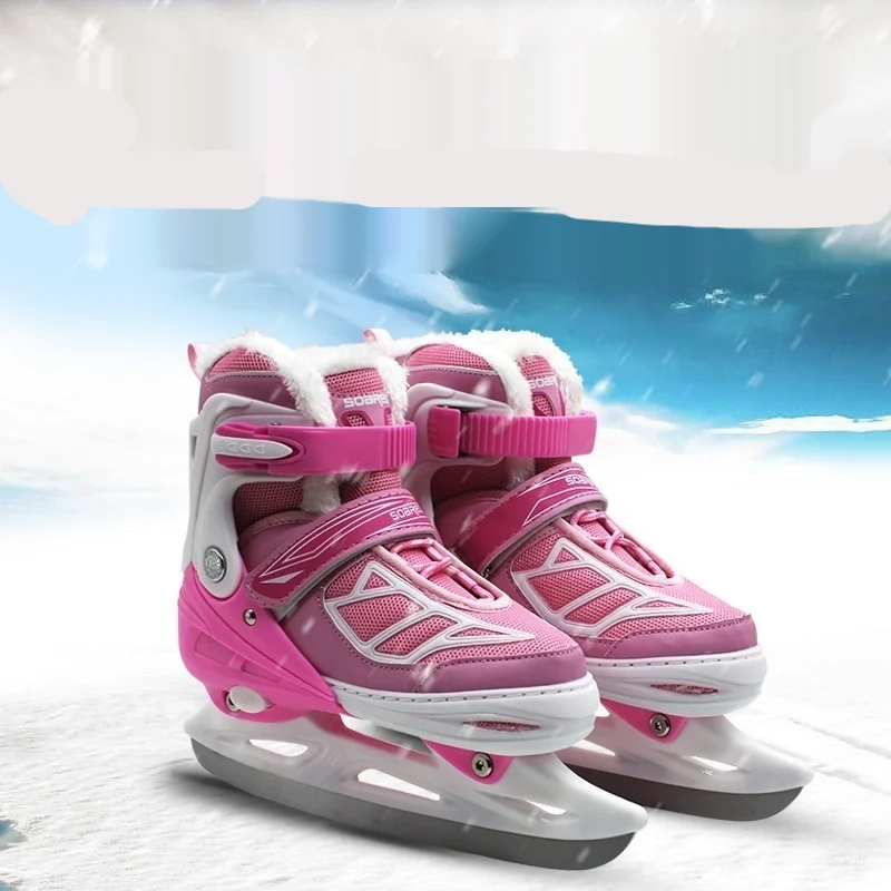 Children's Plush Insulated Adjustable Ice Skate Shoes — image 5