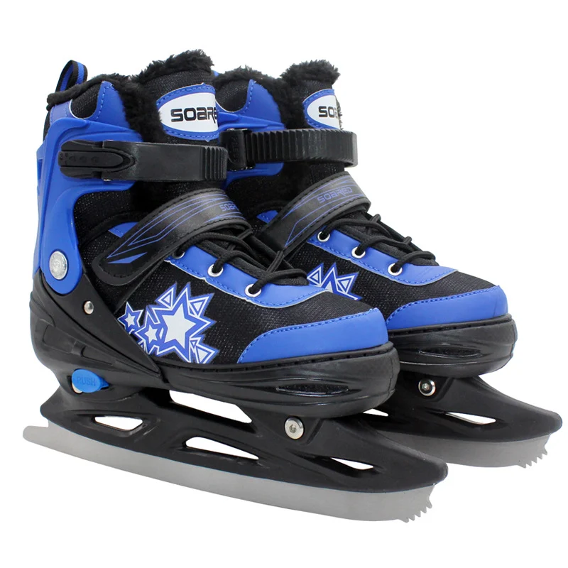 Children's Plush Insulated Adjustable Ice Skate Shoes — image 2