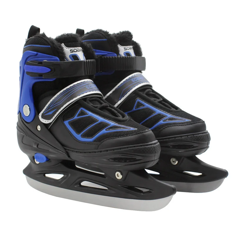 Children's Plush Insulated Adjustable Ice Skate Shoes — image 3