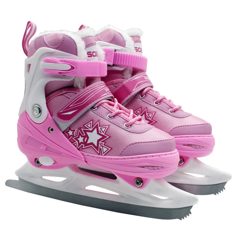 Children's Plush Insulated Adjustable Ice Skate Shoes — image 6