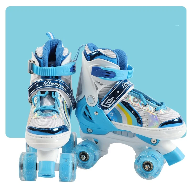 Children's Skates Double Row Four Wheel Full Flash — image 4