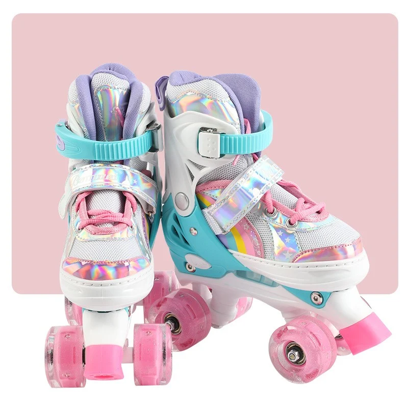 Children's Skates Double Row Four Wheel Full Flash — image 2