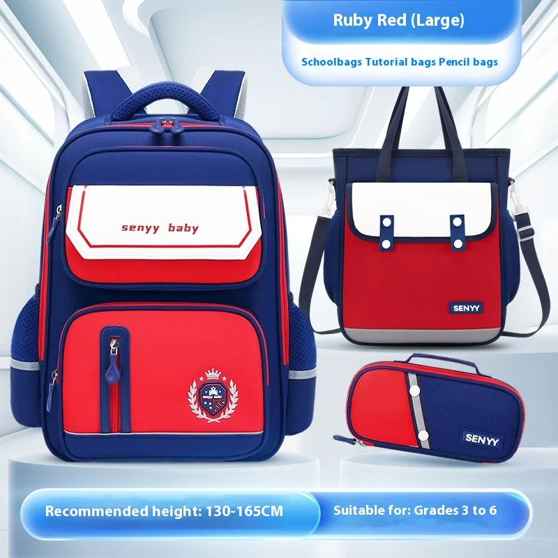 Children's Spine Protector Backpack With Water-repellent Large Capacity Oxford Cloth… — variant image