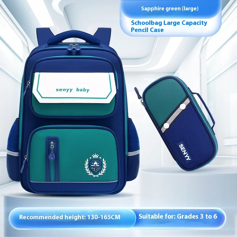 Children's Spine Protector Backpack With Water-repellent Large Capacity Oxford Cloth… — variant image