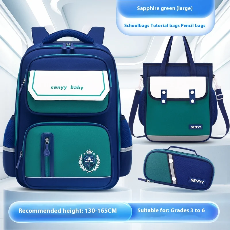 Children's Spine Protector Backpack With Water-repellent Large Capacity Oxford Cloth… — variant image
