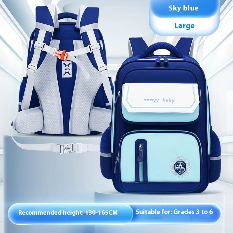 Children's Spine Protector Backpack With Water-repellent Large Capacity Oxford Cloth… — variant image