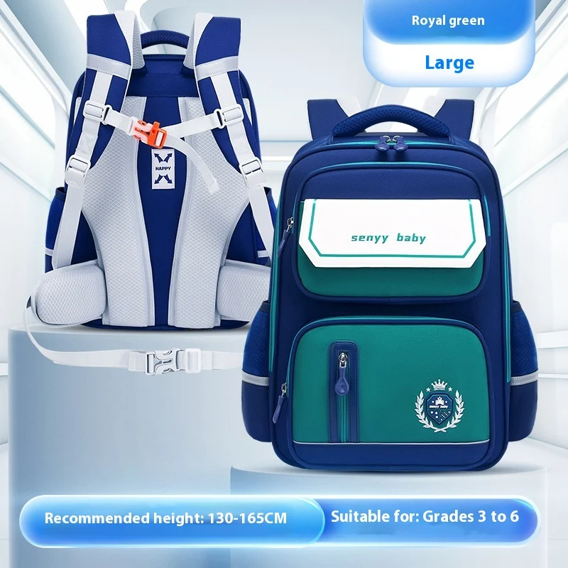 Children's Spine Protector Backpack With Water-repellent Large Capacity Oxford Cloth… — variant image