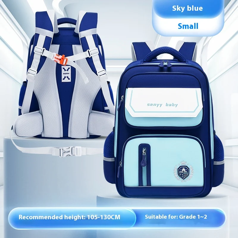Children's Spine Protector Backpack With Water-repellent Large Capacity Oxford Cloth… — variant image