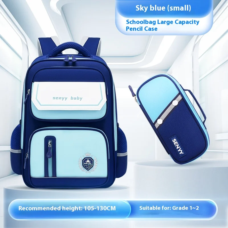 Children's Spine Protector Backpack With Water-repellent Large Capacity Oxford Cloth… — variant image