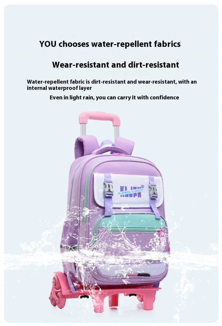 Children's Trolley Lightweight Shoulder Pad Wear-resistant Large Capacity Spine… — image 7