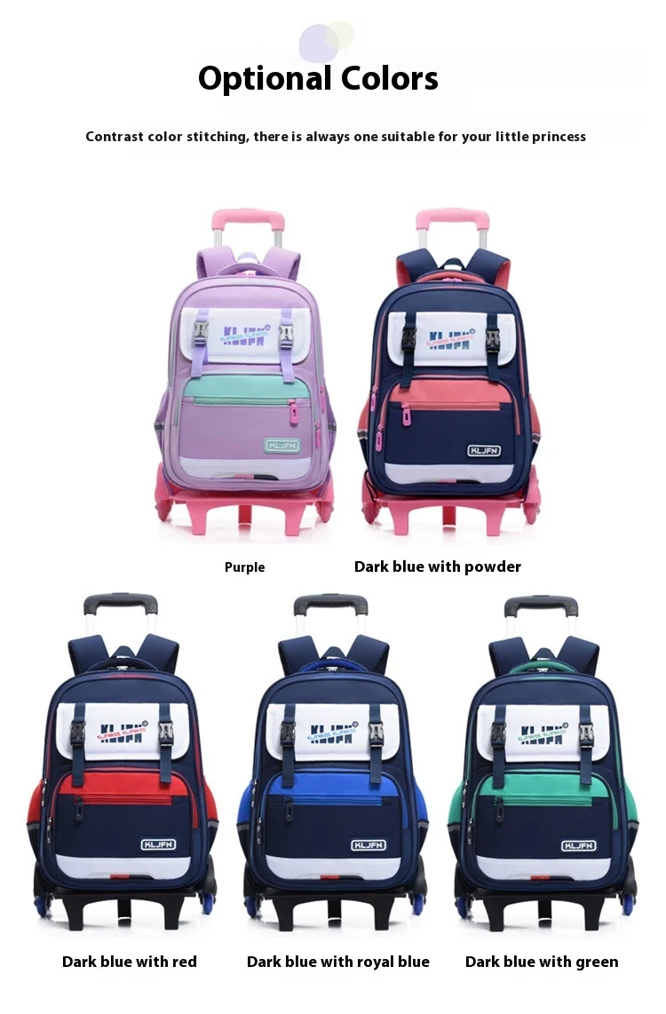 Children's Trolley Lightweight Shoulder Pad Wear-resistant Large Capacity Spine… — image 2