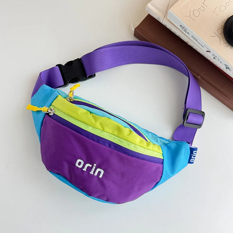 Childrens Color-block Outdoor Casual Crossbody Backpack — image 7