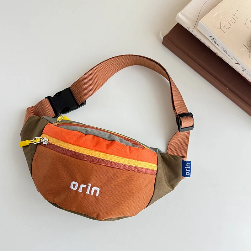 Childrens Color-block Outdoor Casual Crossbody Backpack — image 4