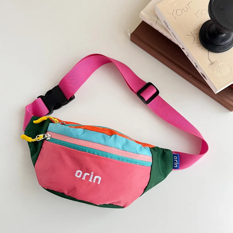 Childrens Color-block Outdoor Casual Crossbody Backpack — image 6