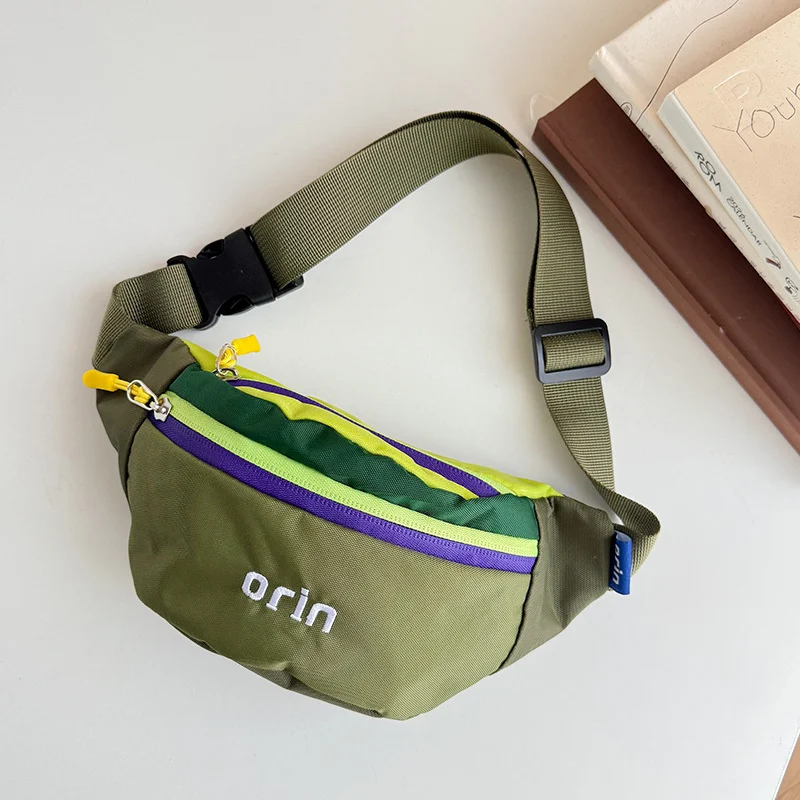 Childrens Color-block Outdoor Casual Crossbody Backpack — variant image