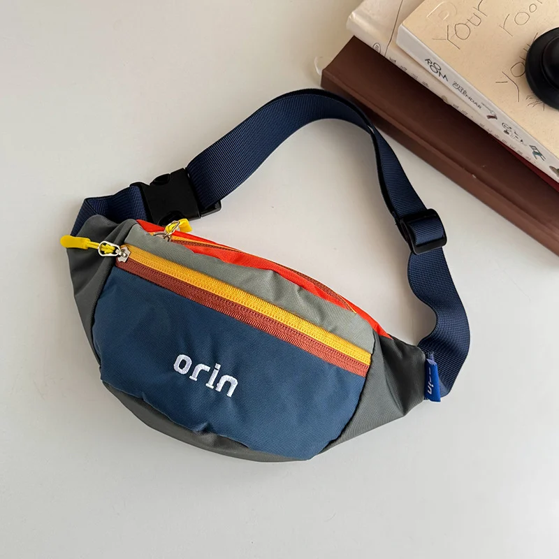Childrens Color-block Outdoor Casual Crossbody Backpack — image 3