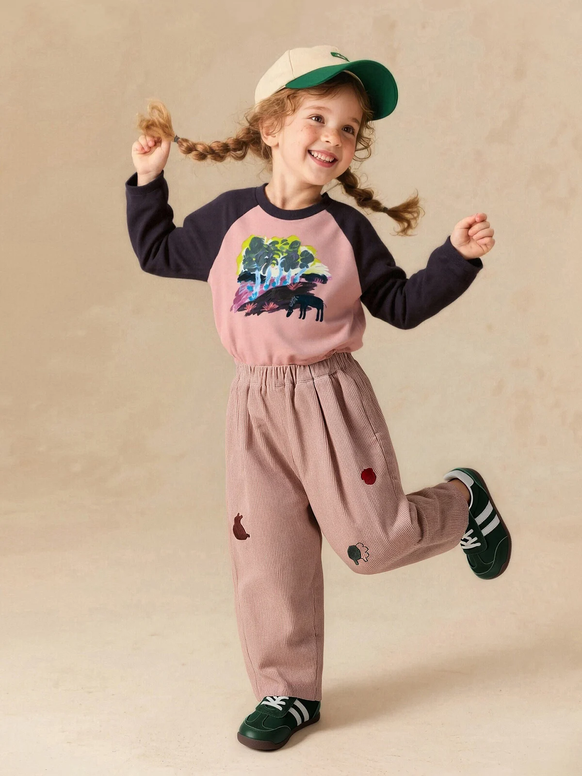 Childrens Corduroy Casual Pants With Embroidered Patterns Fashionable Kids Trousers — image 4