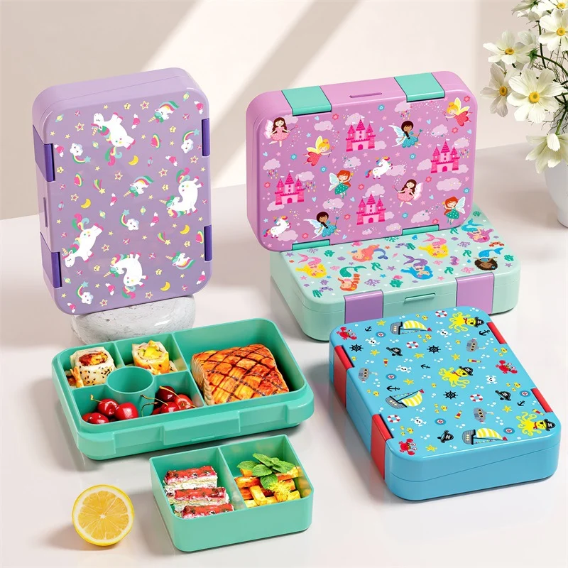 Childrens Double-compartment Lunch Box Cartoon-themed Bento — image 7