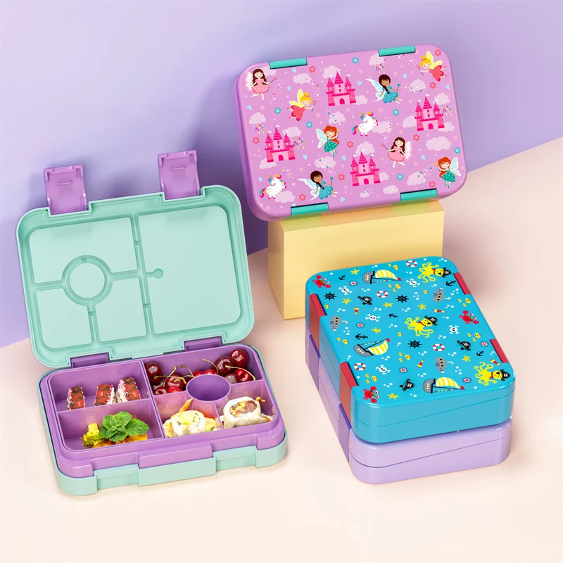 Childrens Double-compartment Lunch Box Cartoon-themed Bento — image 5