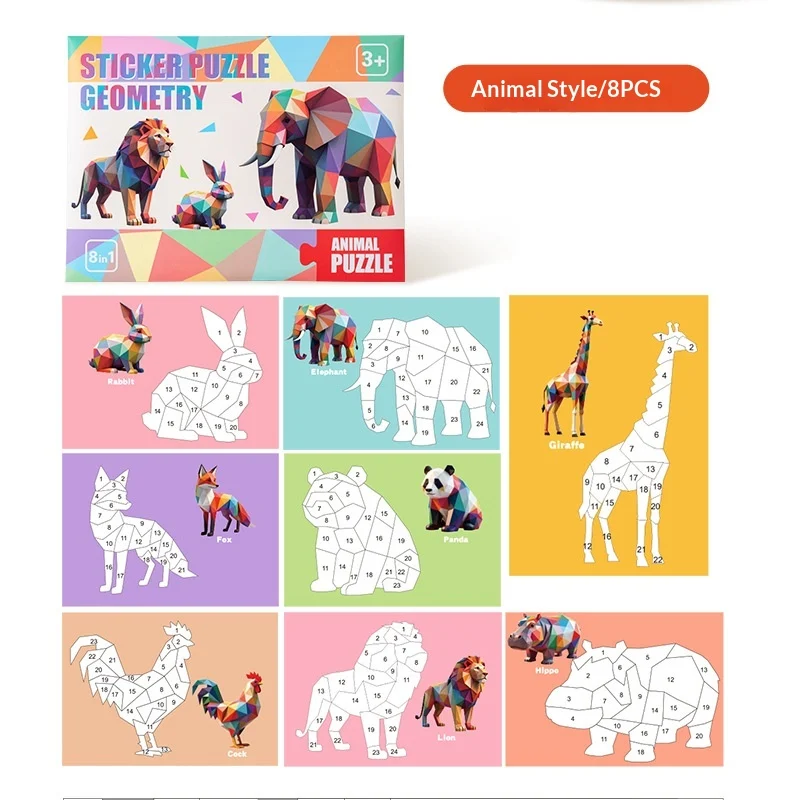 Childrens Handmade 3D Geometric Stereo Sticker Collage — image 8