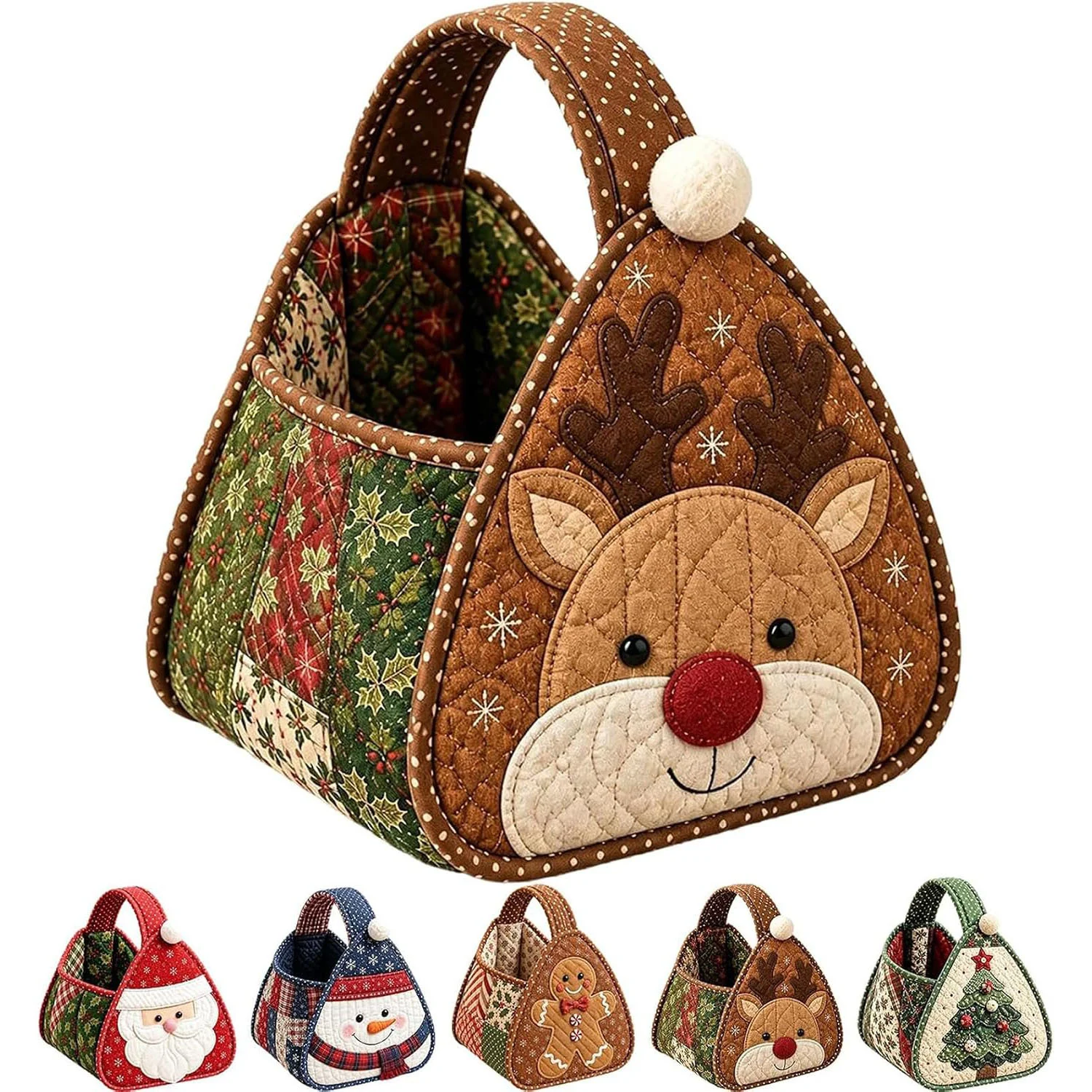 Christmas Character Quilted DIY Fabric Storage Basket Kit — image 4