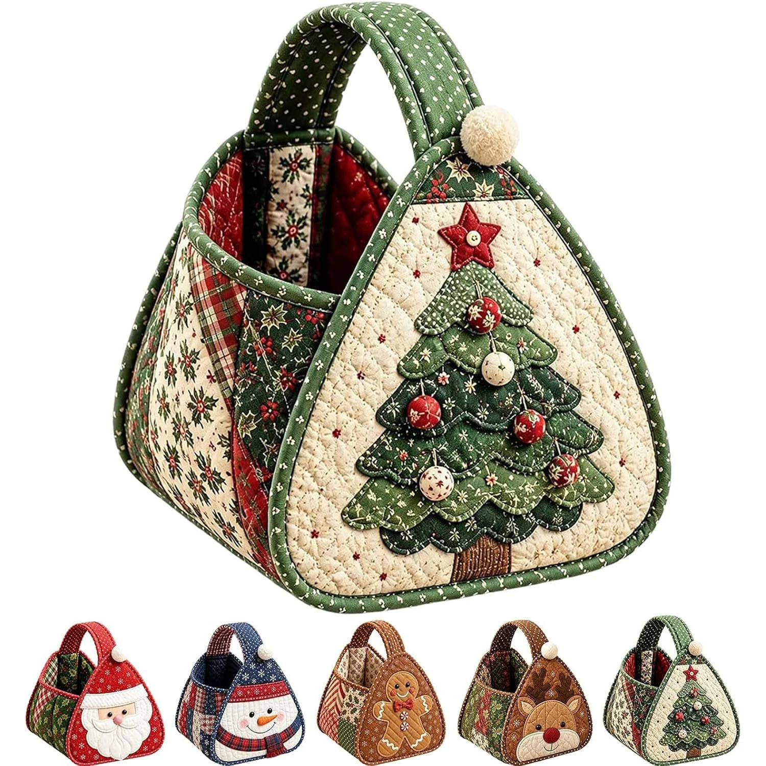 Christmas Character Quilted DIY Fabric Storage Basket Kit — image 6