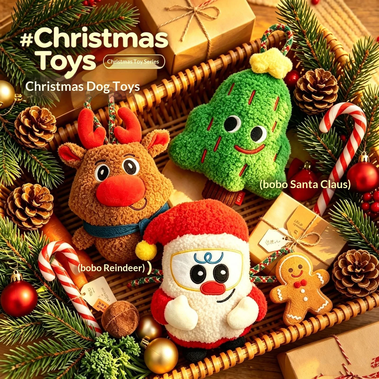 Christmas Dog Toy Self-amusing And Boredom-busting With A Chewable Knotted Rope That… — image 6