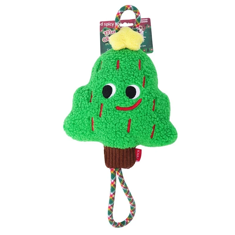 Christmas Dog Toy Self-amusing And Boredom-busting With A Chewable Knotted Rope That… — image 2