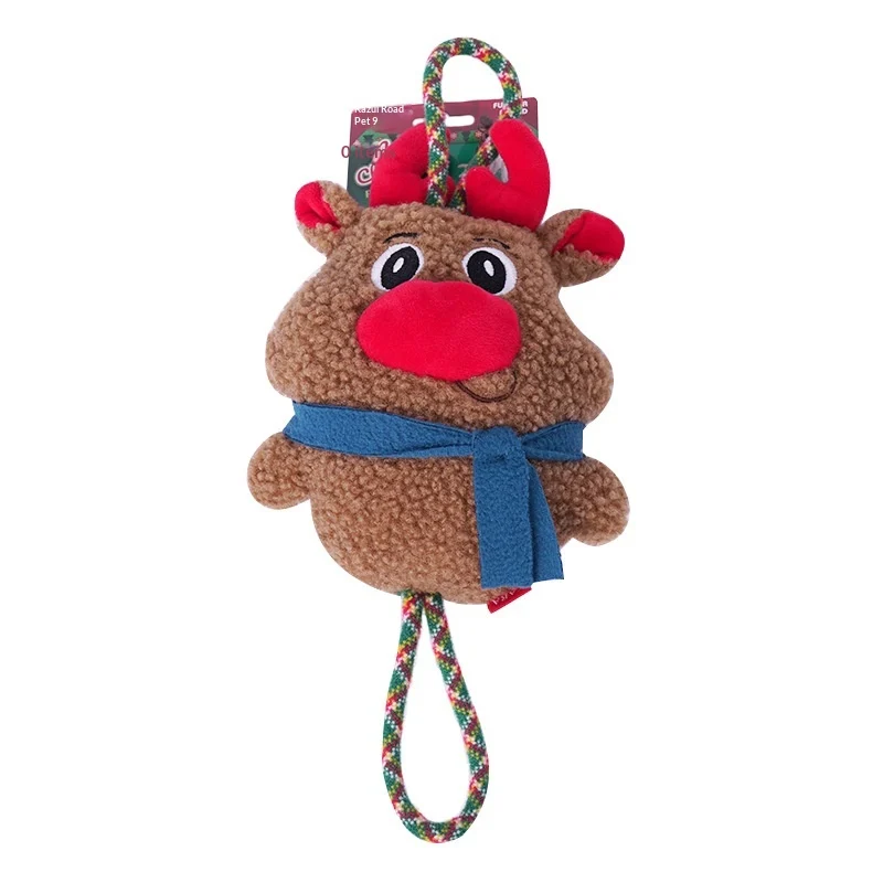 Christmas Dog Toy Self-amusing And Boredom-busting With A Chewable Knotted Rope That… — image 5