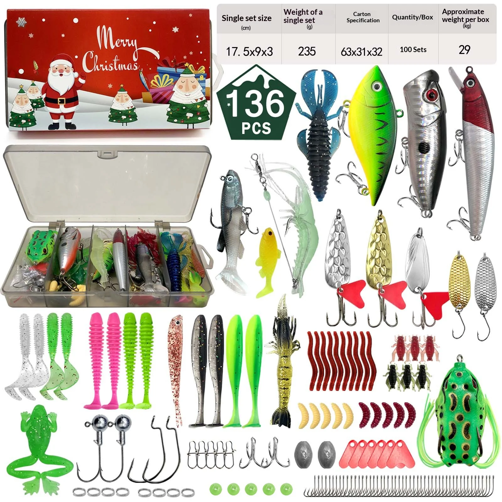 Christmas Fishing Lure Gift Box Blind Set — image 2