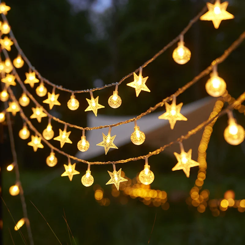 Christmas LED Solar-powered Patio Light String — image 7