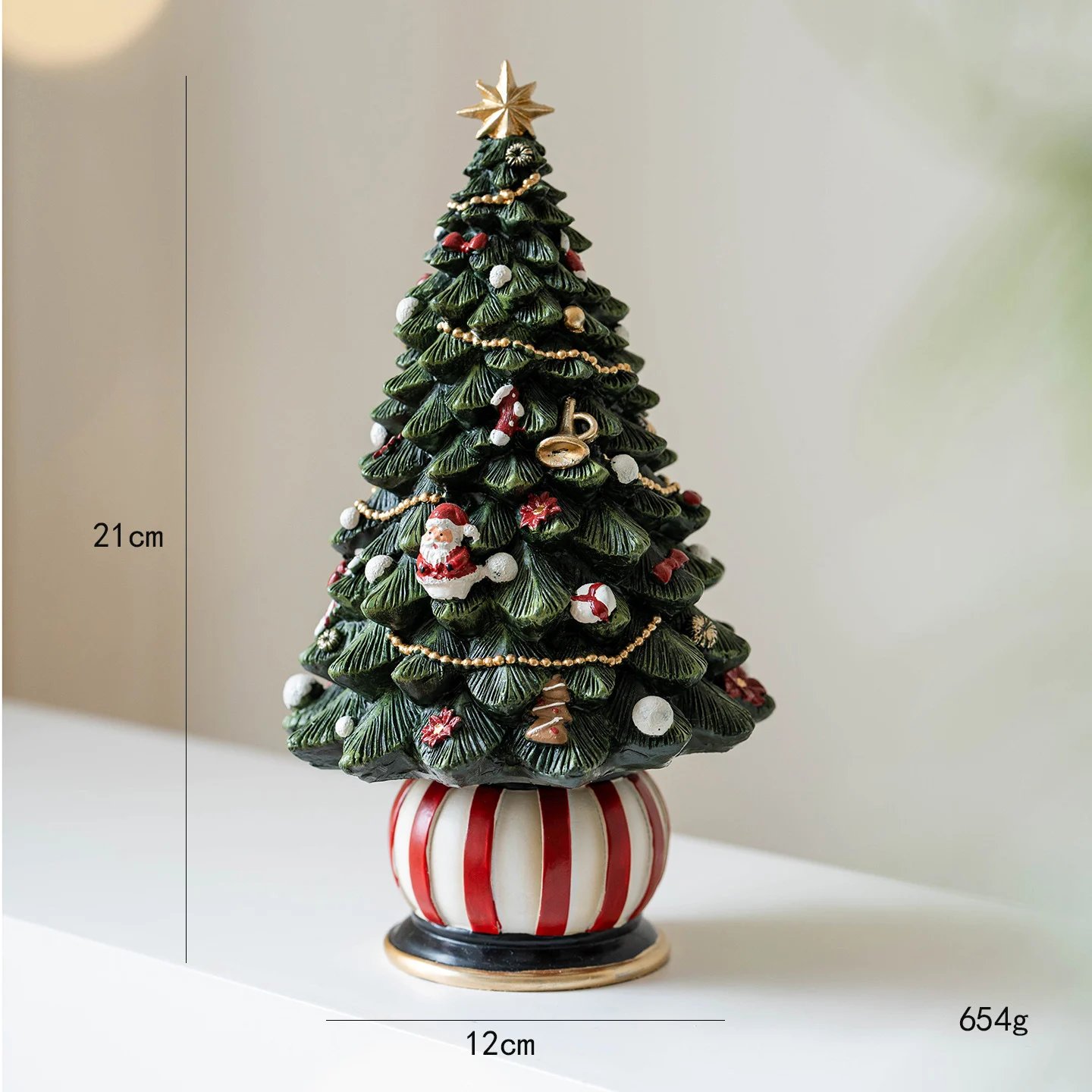 Christmas Resin Carousel Tree Mechanical Music Box — image 9